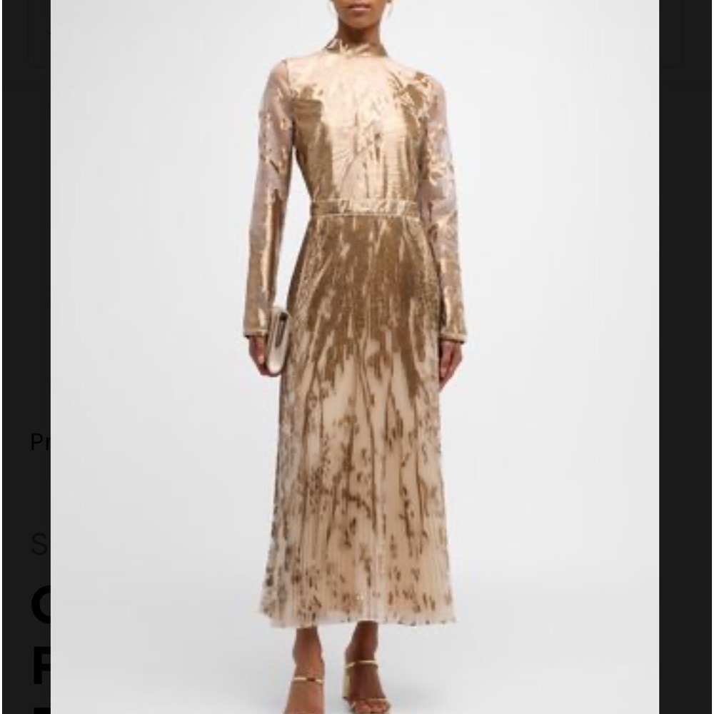 Jonathan Simkhai Gold Long Sleeve Dress
